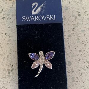 New Swarovski Dragonfly crystals pink and violet tac pin!